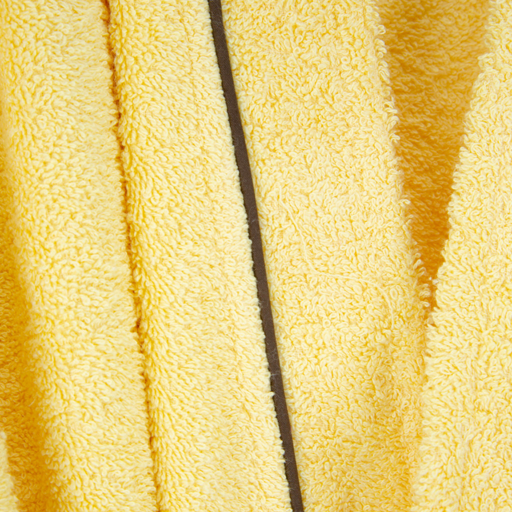 Bata de felpa amarilla con filo marrón - Jocathex
